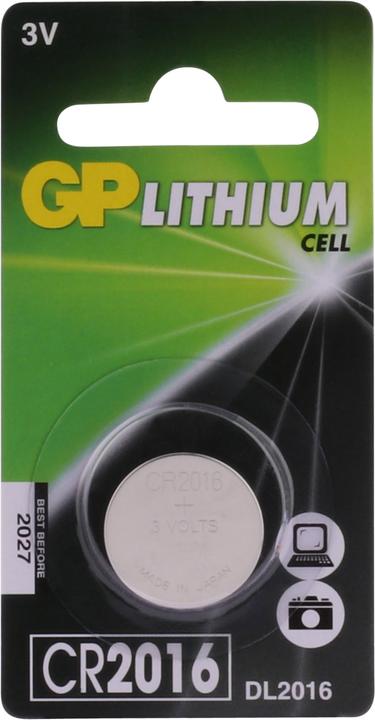 Produktbild GP Batteries Knopfzelle CR2016 (1 Stk., CR2016, 90 mAh)