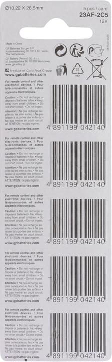 Actual product image GP Batteries Super Alkaline (5 pcs., A23, 55 mAh)