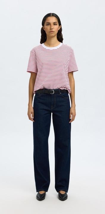 Actual product image Selected Femme Slfessential Ss Striped Boxy Tee Noos (L)