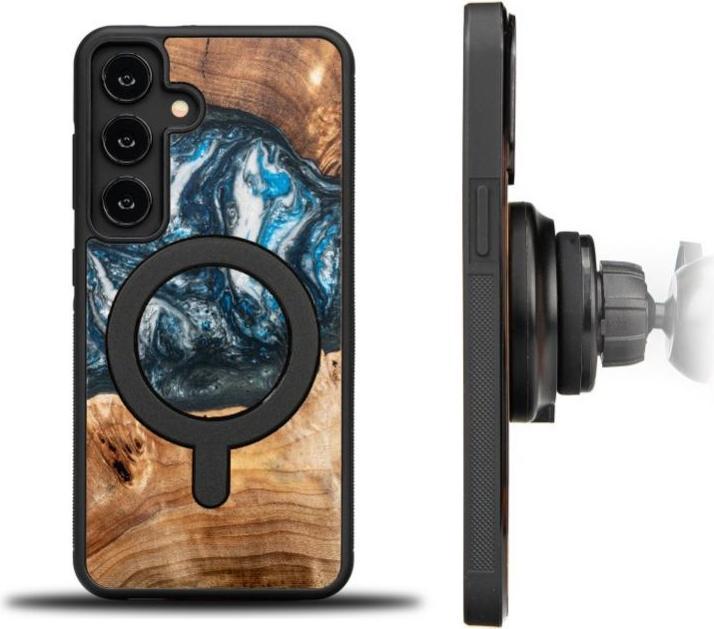 Produktbild Bewood Unique MagSafe Planet Earth case made of wood and resin for Samsung Galaxy A55 5G - blue-gree (Samsung Galaxy A55)