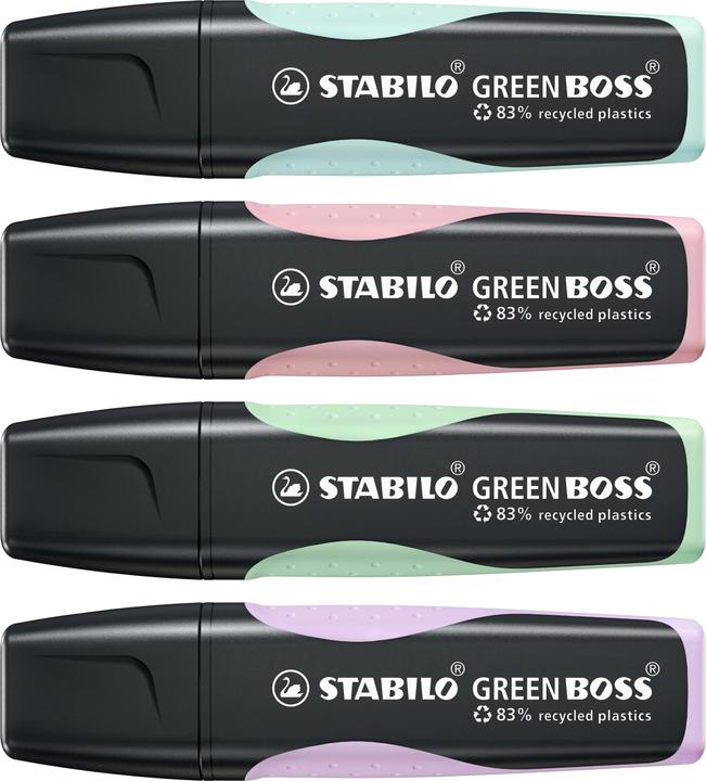 Image du produit STABILO Surligneur GREEN BOSS (Multicolore, 5 mm, 4 x)