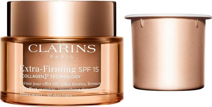 Actual product image Clarins Extra-Firming Jour SPF 15 (COLLAGEN)³ TECHNOLOGY Toutes Peaux Refill (Sun cream face, SPF 15, 50 ml)