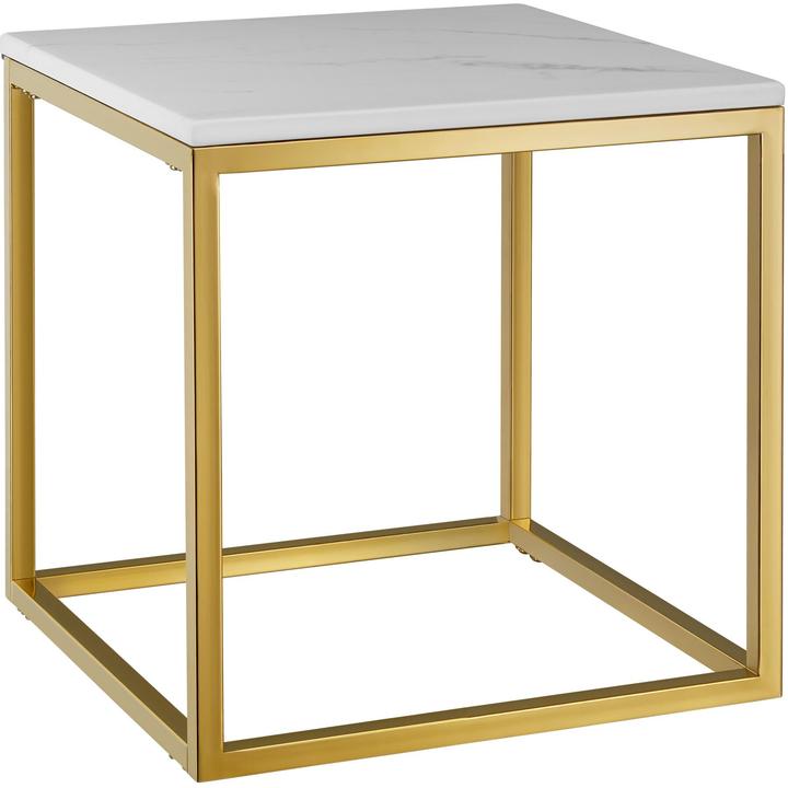 Produktbild tectake Marmor-Beistelltisch Alysia, quadratisch (45 x 45 x 47.5 cm)