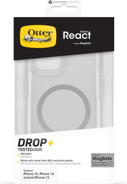 Immagine prodotto OtterBox React mit MagSafe (Apple iPhone 13, Apple iPhone 14, Apple iPhone 15, Apple iPhone 16e)