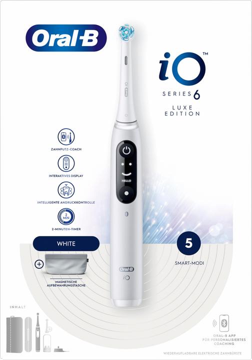 Immagine prodotto Oral-B iO Series 6, White Luxe Edition Elektrische Zahnbürste (Spazzolino oscillante)