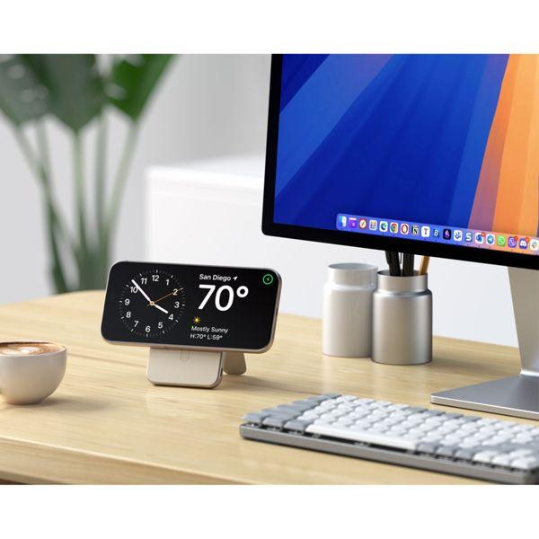 Produktbild Satechi OntheGo Magnetic Qi2 Powerbank Stand 5000 mAh Sand (5000 mAh, 15 W)