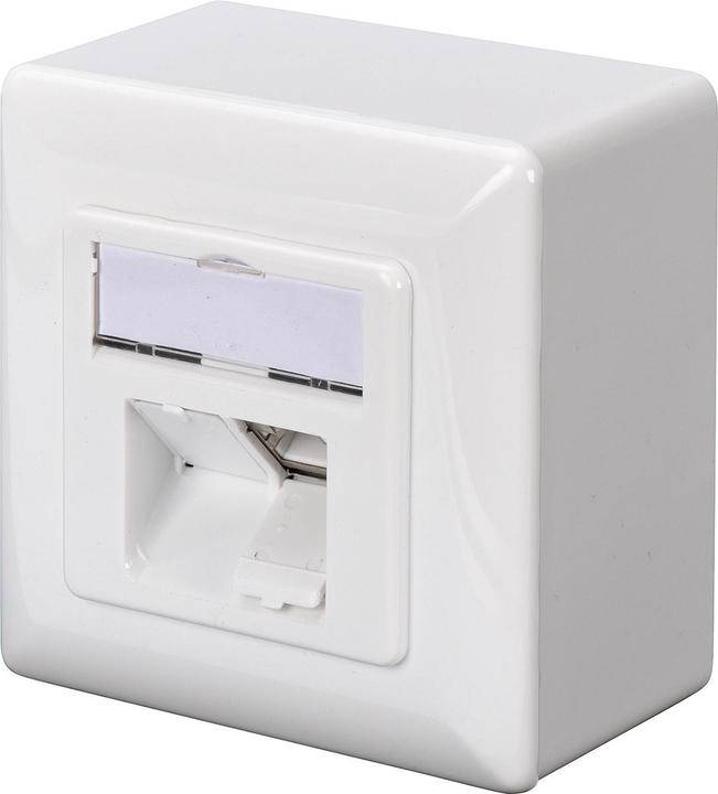 Actual product image Digitus CAT 5e Modular junction box shielded 2x RJ45 8P8C LSA Colour Pure white Surface-mounted