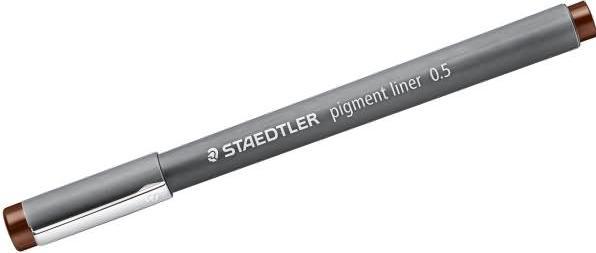 Image du produit Staedtler pigment liner 308 Fineliner, produit unique, marron, env. 0,5 mm (Marron, 1 x)