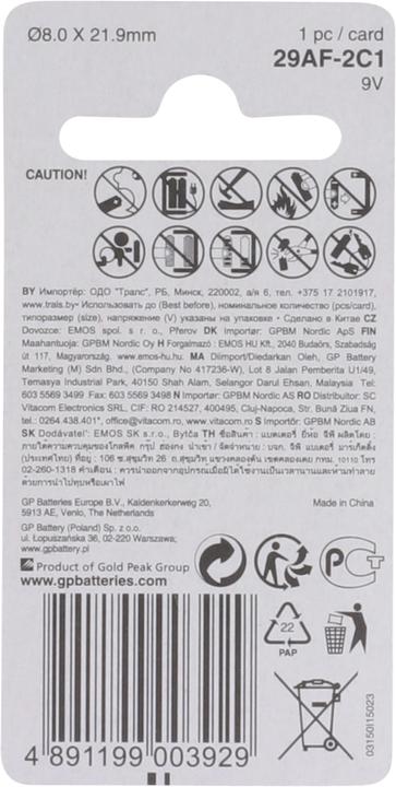 Productafbeelding GP Batteries Spezial-Batterie 29 A Alkali-M (1 Pcs., 18 mAh)