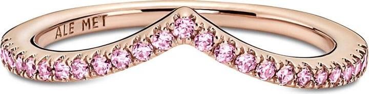 Immagine prodotto Pandora Anello rosa scintillante Wishbone in oro rosa 14ct (58)