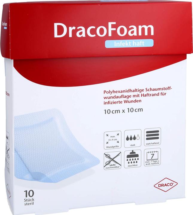 Produktbild Dracco DracoFoam Infekt haft Schaumstoffverband für infizierte Wunden, 10 St VER