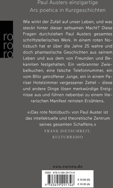 Produktbild Das rote Notizbuch (Deutsch, Paul Auster, Werner Schmitz, 2019)