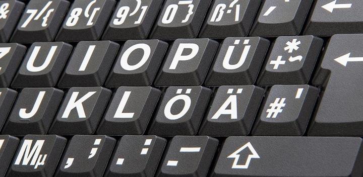 Actual product image Logickeyboard XLPrint (DE, Cable)