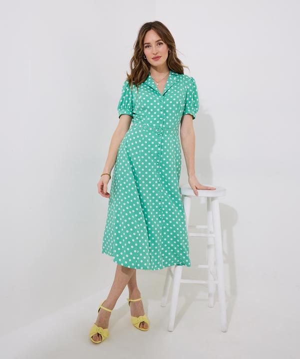 Actual product image Joe Browns Polka Dot Button Through Collared Midi Dress (12)