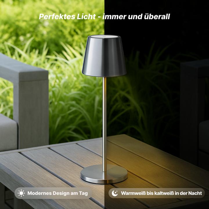 Produktbild Brilliant Akku Tischlampe, 37cm, 300 lm, 3000-6500 K, dimmbar, alu gebürstet (300 lm)