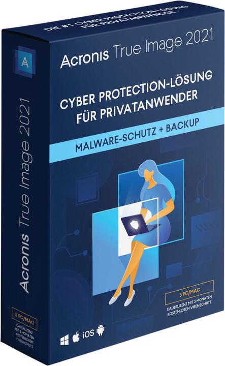 Produktbild Acronis True Image 2021 Box 5 (5 User, unbegrenzt)