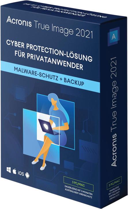 Produktbild Acronis True Image 2021 Box 3 (3 User, unbegrenzt)