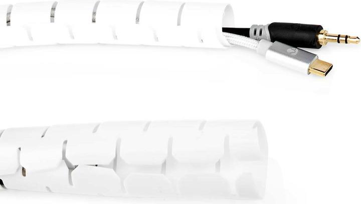 Immagine prodotto Nedis Manicotto di gestione dei cavi 2,00 m 1 pezzo spessore massimo del cavo: 22 mm PE Bianco (Foro cavo, 200 cm)