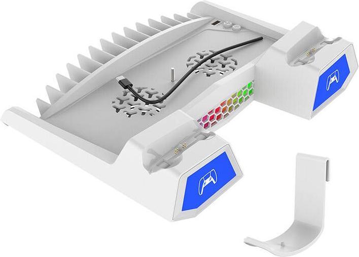 Produktbild NoName Multifunktionaler RGB-Ladeständer mit Kühlung für PS5/PS5 Slim (PS5)