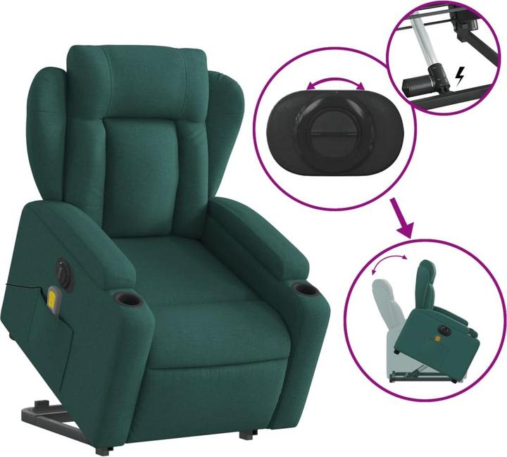 Immagine prodotto VidaXL Poltrona massaggiante elettrica con tessuto di supporto
