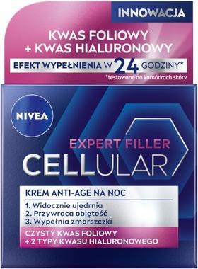 Actual product image NIVEA Hyaluron Cellular Filler + Ujędrnienie przeciwzmarszczkowy krem na noc 50ml (50 ml, Night cream)