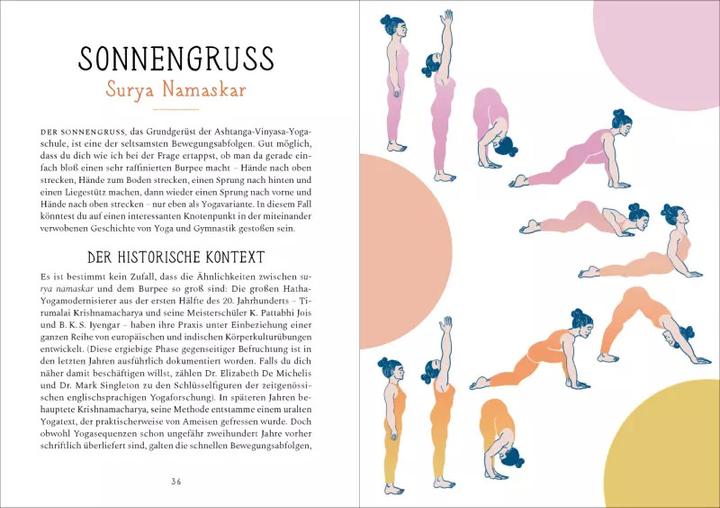 Produktbild Krieger, Hund und Sonnengruss – Legenden und Mythen des Yoga in 30 Posen (Deutsch, Lucy Greeves, Amanda León, Christiane Burkhardt, 2023)
