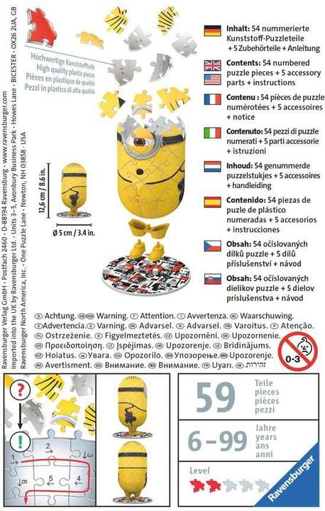 Image du produit Ravensburger Minions 3D-- Kung Fu (54 pièces)