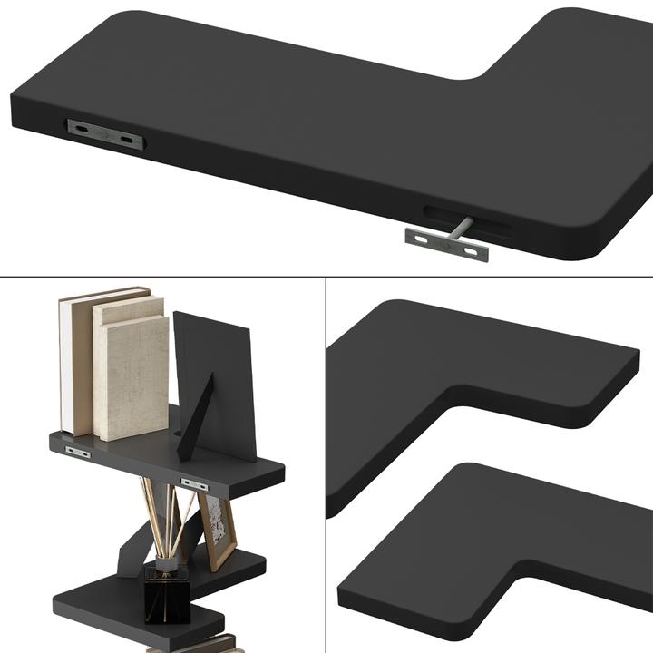 Immagine prodotto Vichy Eckregal Curva, Schwarz, 40.5 x 2.5 cm 3er Set