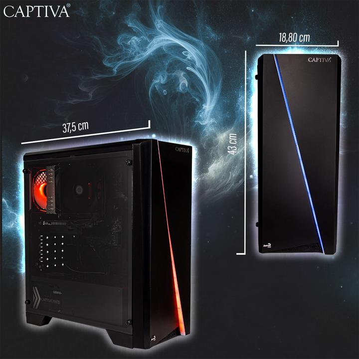 Actual product image Captiva PC Advanced Gaming I85-971 (i5-12400F/RTX4060 8GB DDR6/SSD 1TB/32GB/WLAN/Windows 11 Home 64-bit) (Intel Core i5-12400F, 32 GB, 1000 GB, GeForce RTX 4060)