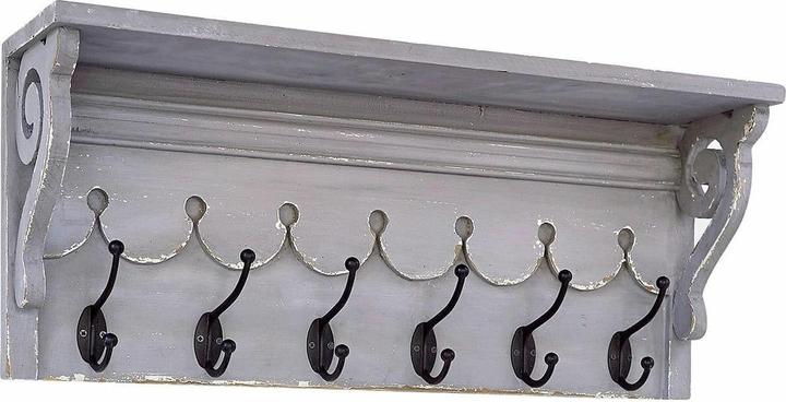Produktbild Loberon Wandregal Lynnfield antikgrau (25 x 60 x 15 cm)