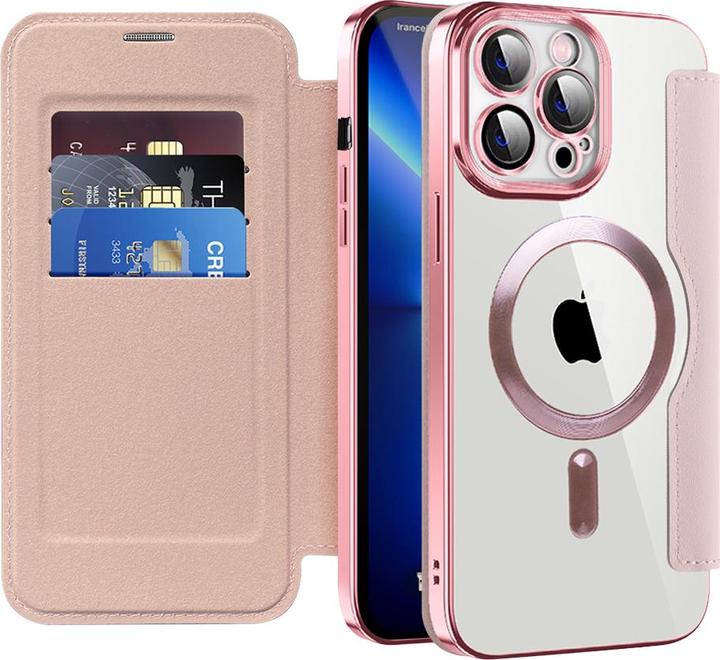 Productafbeelding Techsuit - SmartMag Book Case - iPhone 13 Pro - Pink (Apple iPhone 13 Pro)