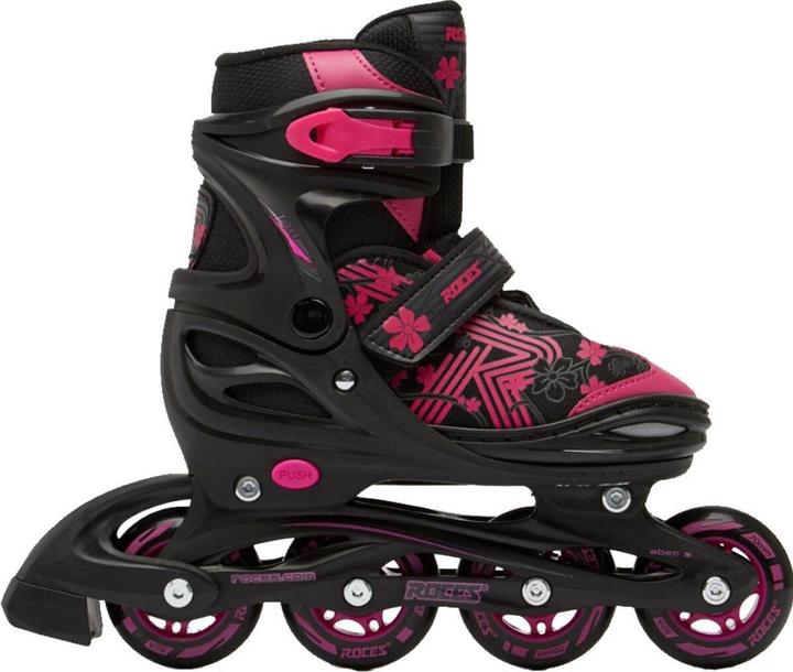 Actual product image Roces Children's inline skates Jockey 3.0 Girl (size: 26.0-29.0 (wheels 64 mm), black/pink) (26, 29)