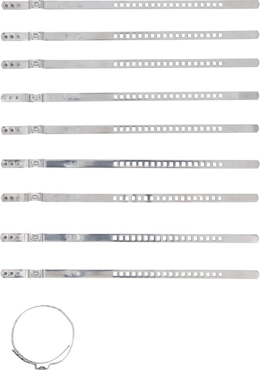 Actual product image BGS Axle Boot Clamp Set | Stainless Steel | 7 mm | 20 - 50 mm | 10 pcs. (50 mm)