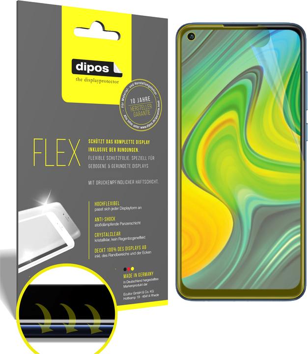 Actual product image Dipos Screen Protector Full-Cover 3D (2 Piece, Xiaomi Redmi Note 9)