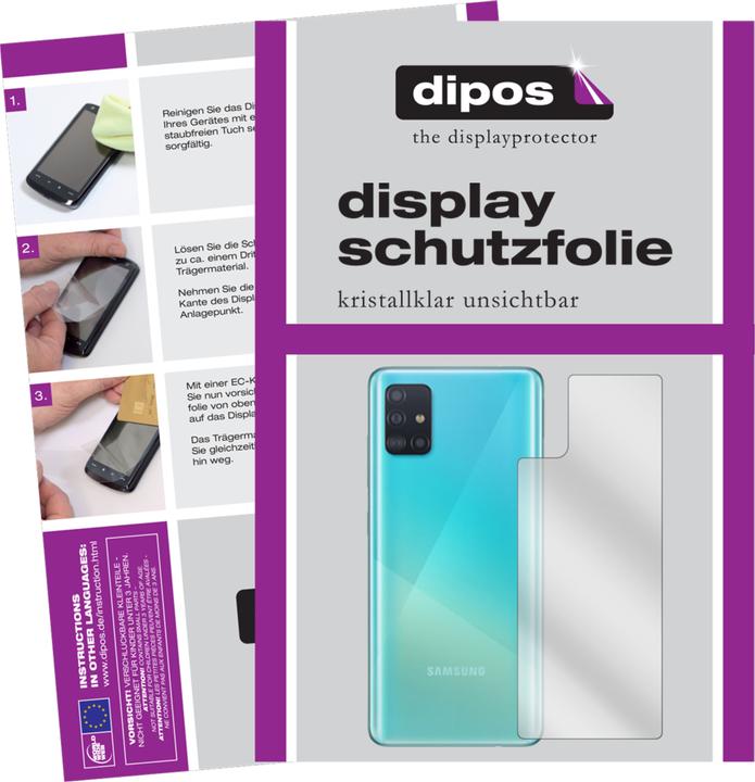 Produktbild Dipos Displayschutzfolie Crystalclear (2 Stück, Samsung Galaxy A51 5G)
