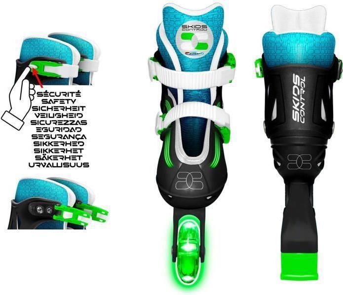 Actual product image Stamp Skids Control INLINERS w/light. Adjustable 5-9 years (30, 31, 32, 33)