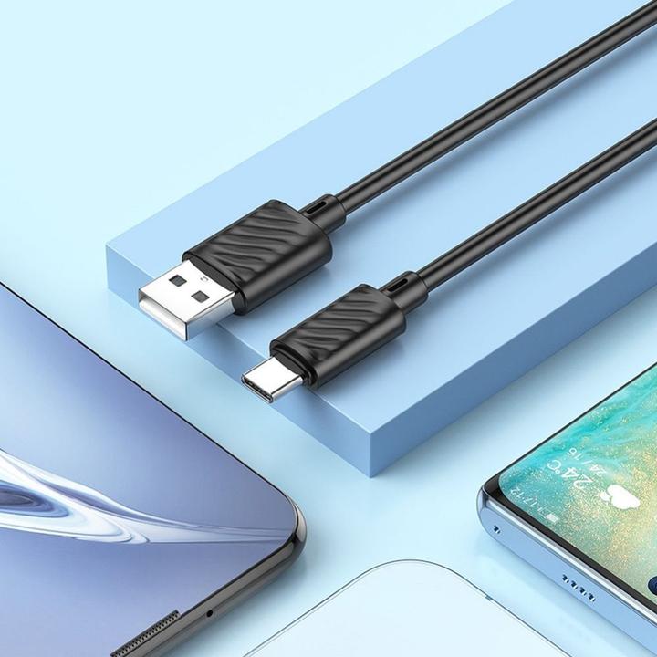 Image du produit Hoco USB-A to USB-C X88, 18W, 2A, 1m, noir (1 m)