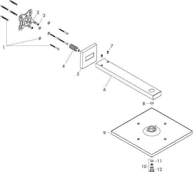 Actual product image hansgrohe Raindance E 300 1jet overhead shower (1 Beam types, 19 l/min)