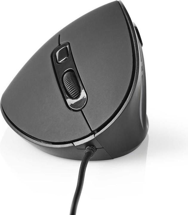 Produktbild Nedis Ergonomische Maus mit Kabel - Rechtshändig - 6 Tasten - 3200 DPI - 1,8 m Kabel - Schwarz (Kabelgebunden)