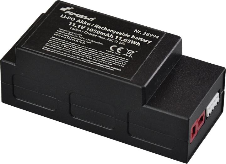 Amewi Batteria RC LiPo 1050 mAh 11.1 V 25C (11.10 V, 1050 mAh)