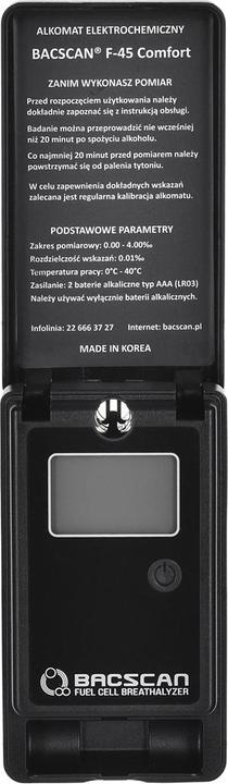 Produktbild Bacscan F-45 COMFORT electrochemical breathalyzer