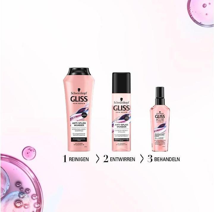 Image du produit Gliss Miracle anti-fissure (250 ml, Shampoing liquide)
