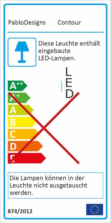 Energie-Label Pablo Design Contour Stehleuchte (1185 lm)