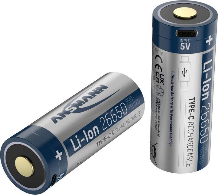 Actual product image Ansmann Type-C Rechargeable (1 pcs., 26650, 5100 mAh)