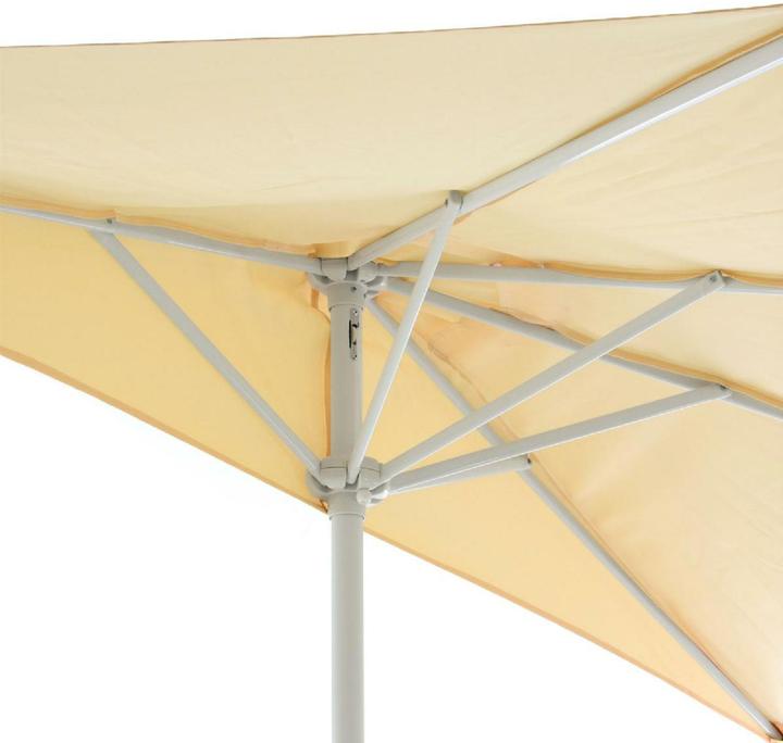 Actual product image VCM Balkon-Sonnenschirm Beige halbrund Gartenschirm Sonnenschutz 2,7m mit Kurbel (2.70 m)