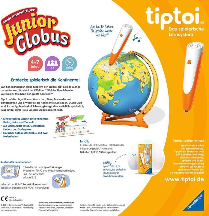 Productafbeelding tiptoi Interactie. Jun.Globe '22 D (Duits)