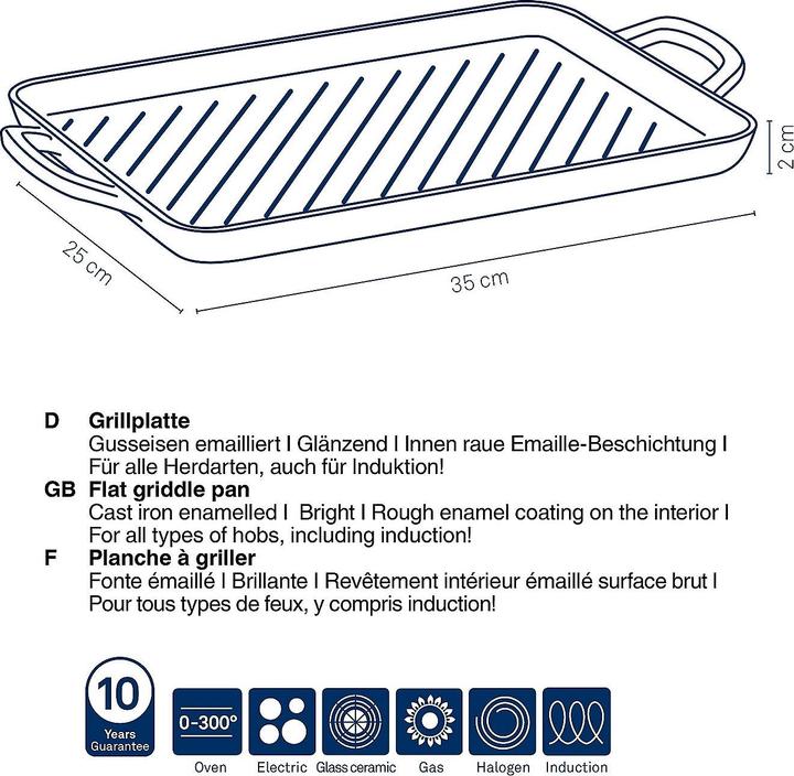 Image du produit Kela Planche à griller Calido (Poêle à grillades, Fonte)