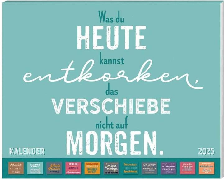 Image du produit Kit calendrier humour 2025, 9 pièces (Non contraignant, Allemand)