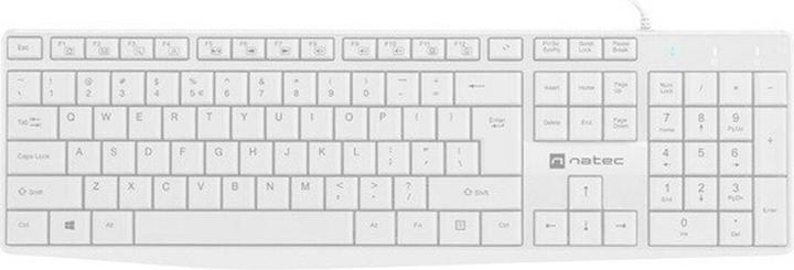 Actual product image Genesis NATEC Keyboard Nautilus US slim white (Eng. Int., Cable)