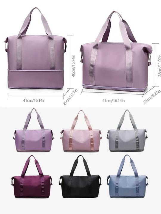 Image du produit Only-Bags.Store Sac de voyage en nylon imperméable sport gymnase fourre-tout, lavande
